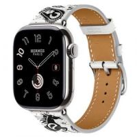 Apple Watch Series 11 Hermes 42mm Single Tour Animaux Bandana Blanc