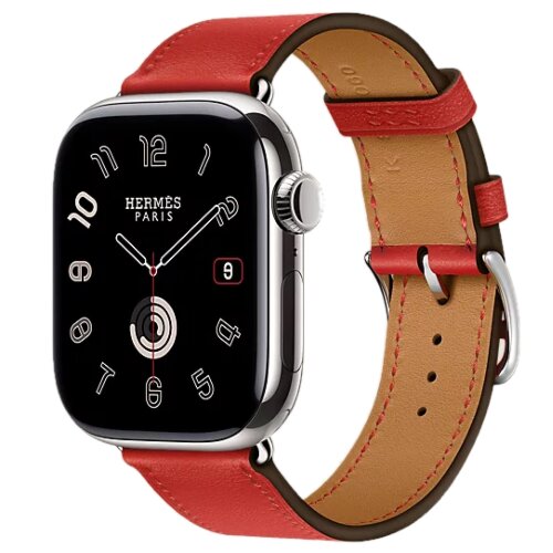 Apple Watch Series 11 Hermes 42mm ремешок Single Tour Rouge Radieux