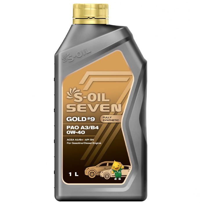 S-OIL 7 GOLD #9 PAO A3/B4 0W-40, 1л
