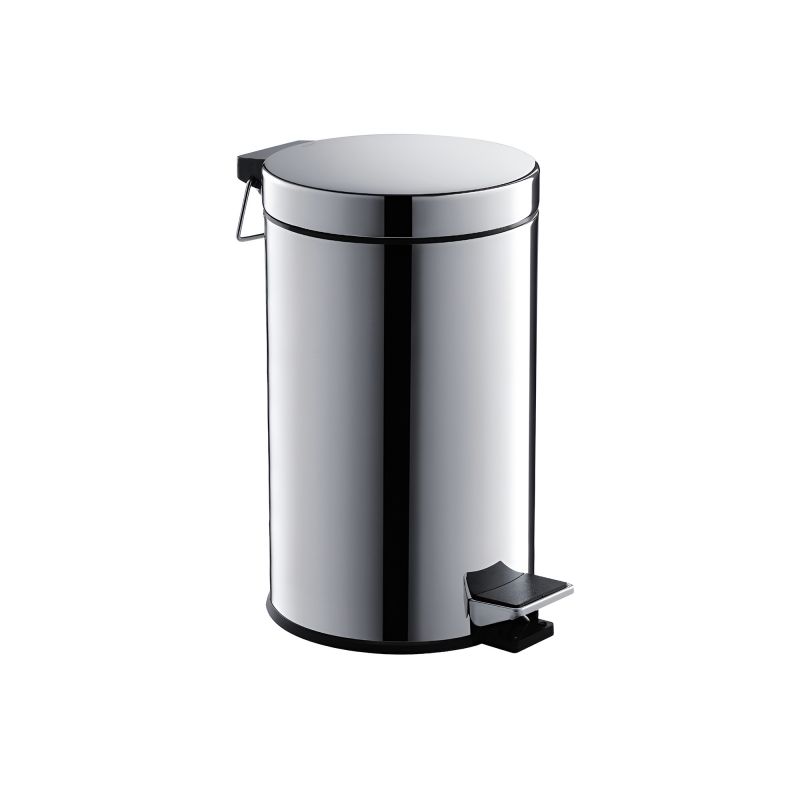 Корзина для мусора с педалью, 8л AQUATEK, полир. хром AQ4992CR