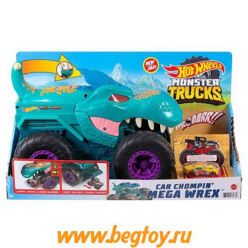 MONSTER TRUCK Hot Wheels GYL13 Монстр-трак Голодный Мега Рекс