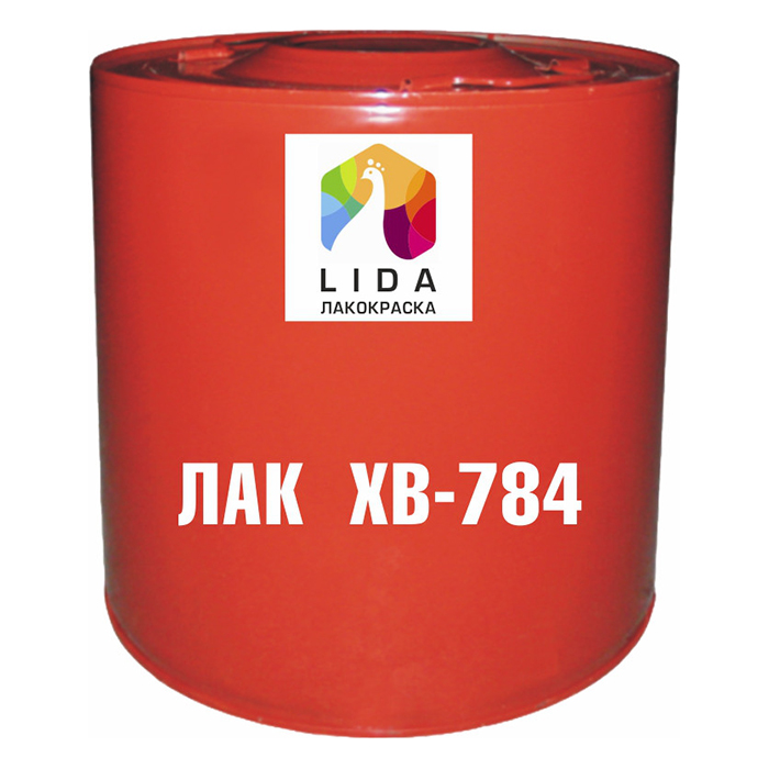 Лак ХВ-784 Lida ОАО "Лакокраска", прозрачный, 40кг.