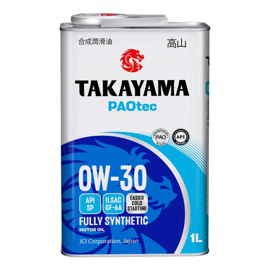 Takayama Paotec 0W-30 ILSAC GF-6A API SP, 1л