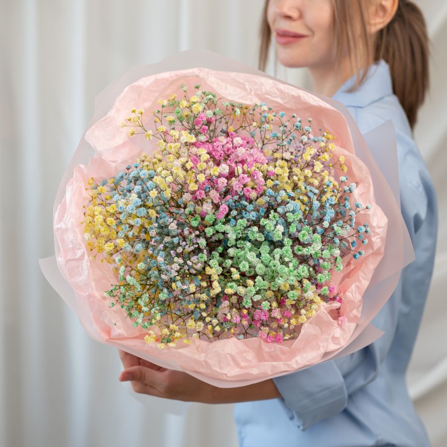 9 радужных гипсофил