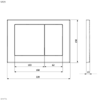 Кнопка смыва KKPOL M05 350/PBG/017-00-00 золотая схема 2