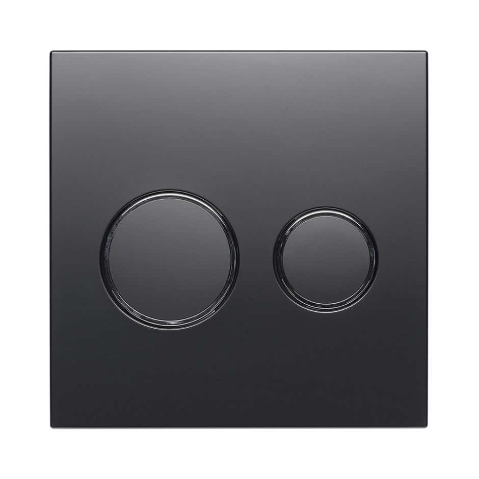 Клавиша смыва KKPOL Uni 350/PPC/004-00-00 черная, с хромированными элементами ФОТО