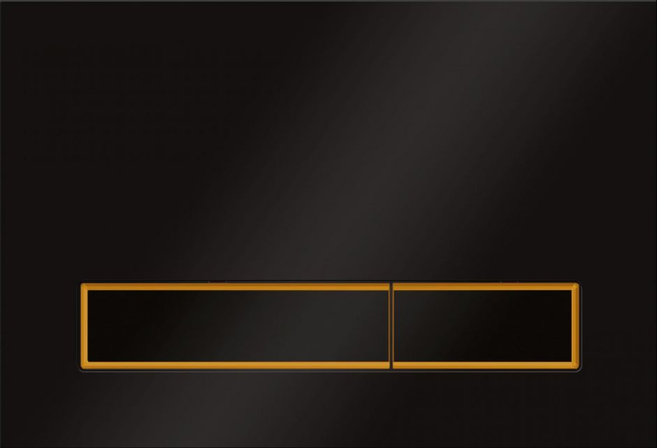 Изображение Клавиша для инсталляции KKPOL Vitrum Grande 350/PPC/017-00-05 черный/золотой