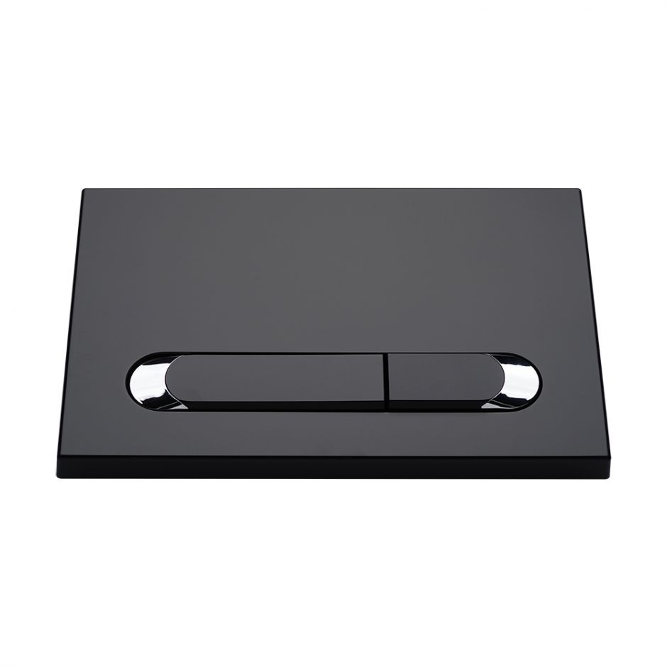 Смывная клавиша KKPOL M09 350/PPC/063-00-03 черная, с хромированными вставками ФОТО