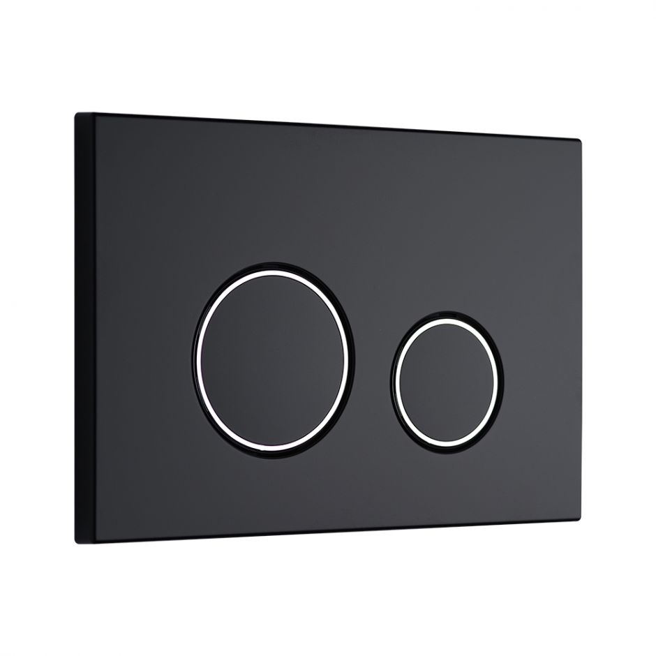 Клавиша для смыва KKPOL M11 350/PPC/140-00-A0 черный матовый/хром