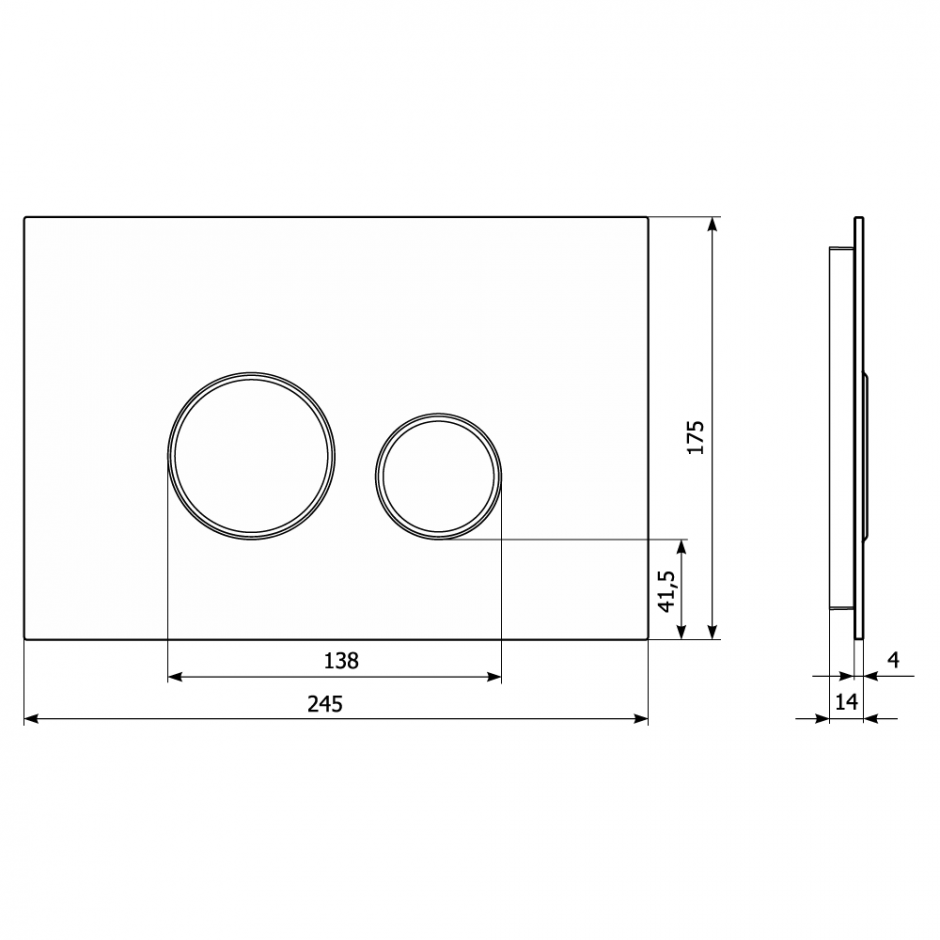 Смывная клавиша KKPOL Vitrum Grande Orbis 350/PPC/182-00-00 цвет черный/хром ФОТО