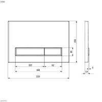 Смывная клавиша KKPOL M08 350/PPZ/039-00-00 золотая схема 2 Смывная клавиша KKPOL M08 350/PPZ/039-00-00 золотая схема 2