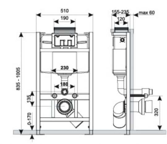 Инсталляция низкая KKPOL Professional схема 2