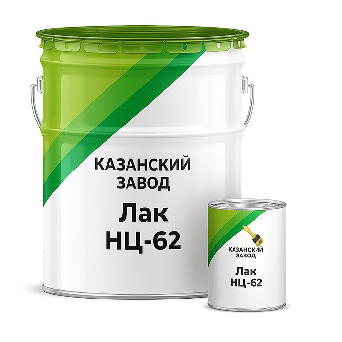Лак НЦ-62 Казанский завод, прозрачный, 1.7кг.