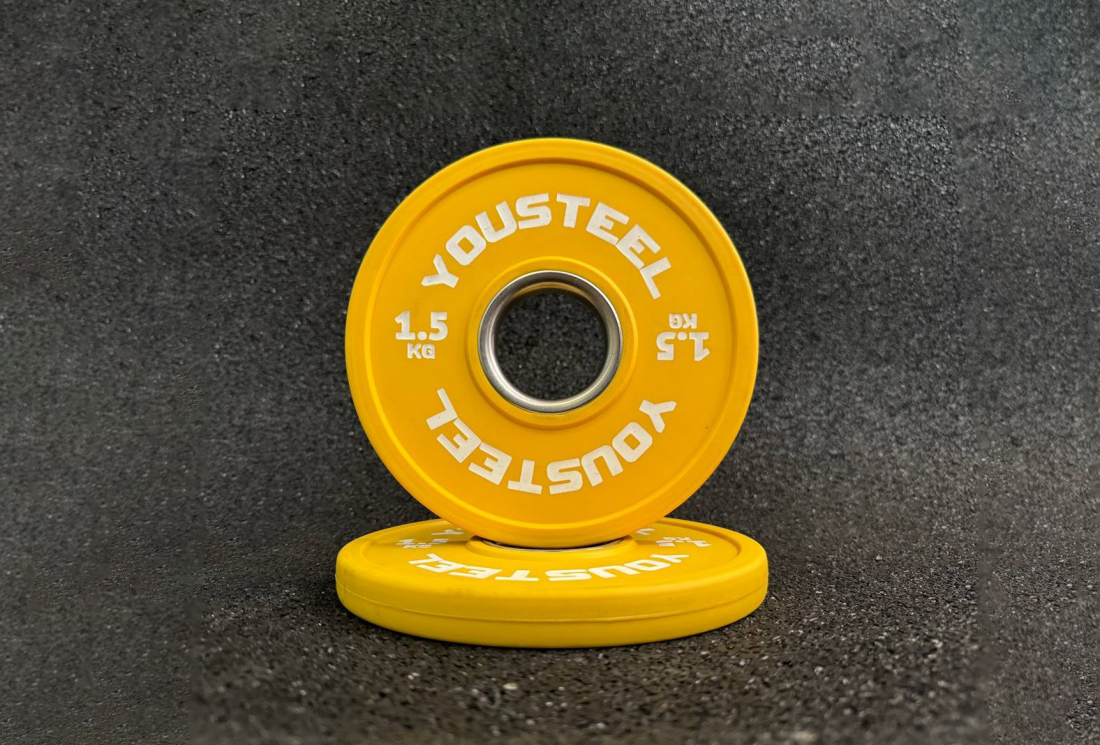Yousteel Малый диск 1.5 кг полиуретановый, желтый