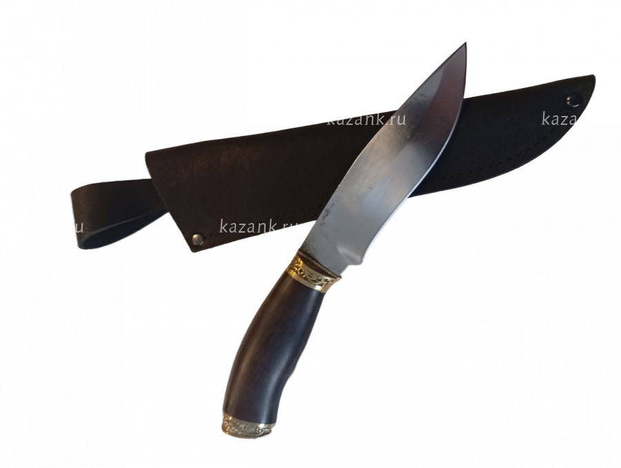 Нож  Дикарь, х12мф, граб, латунь