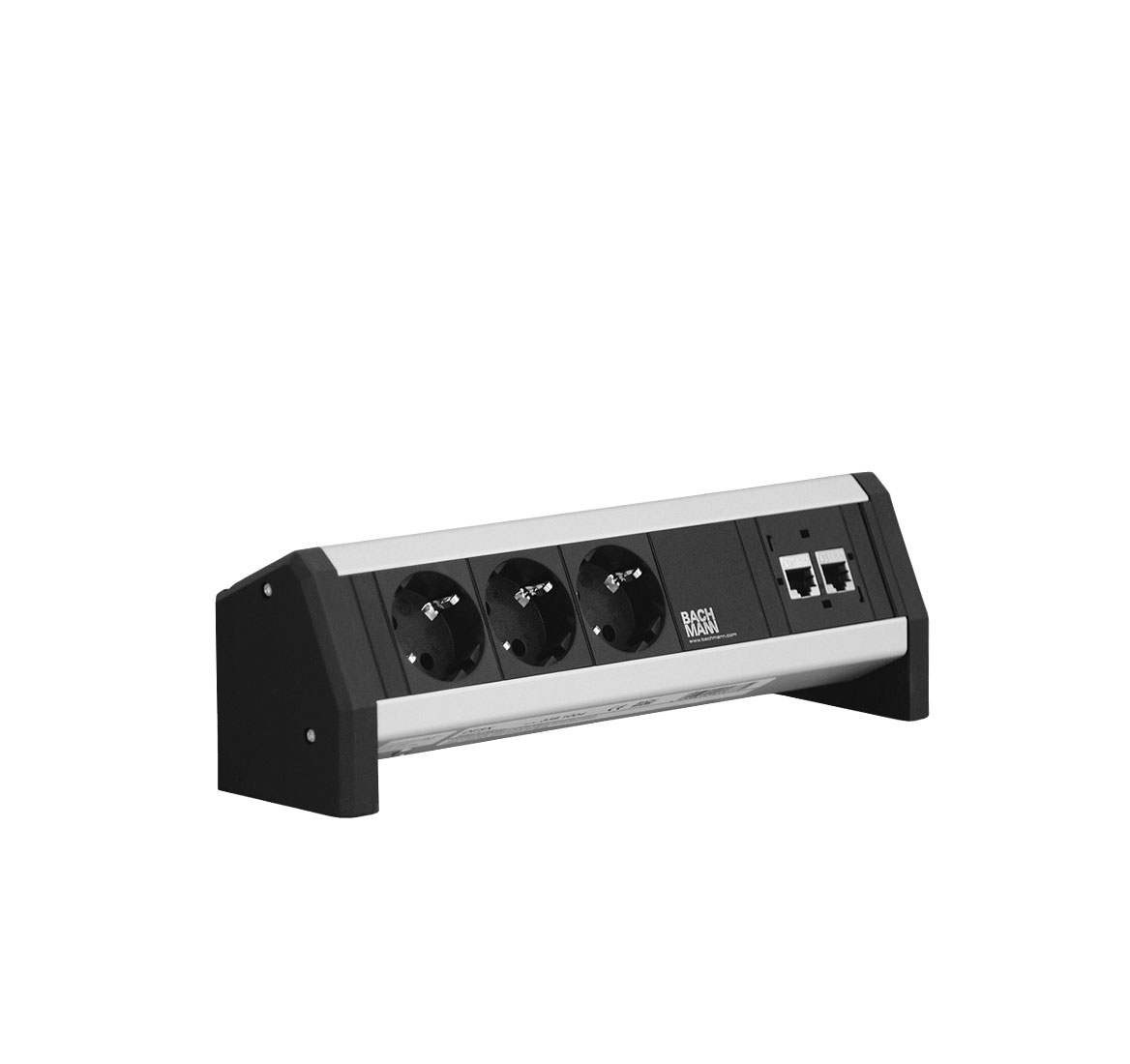 Розеточный.модуль 3+2+пит3м DESK СЕРЫЙ