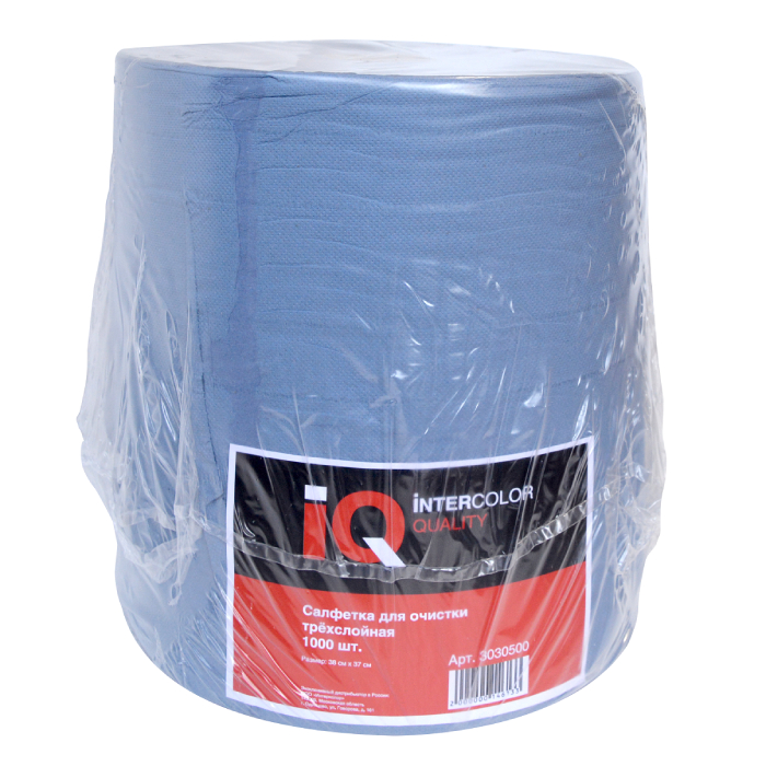 IQ Салфетка трёхслойная для очистки 38х37см. упаковка 1000шт.