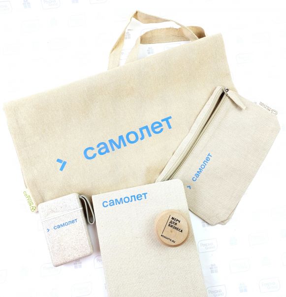 Эко мерч с логотипом САМОЛЕТ