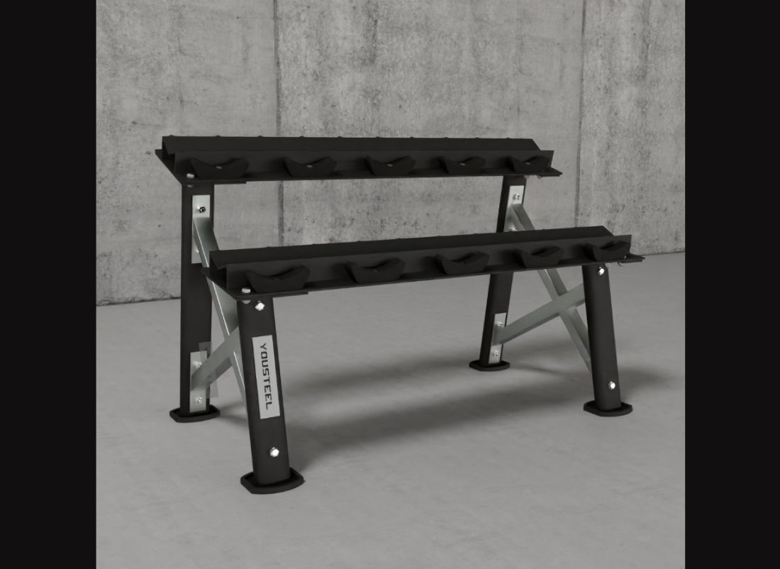 Yousteel Стойка для фитнесс гантелей X-shape, на 5 пар