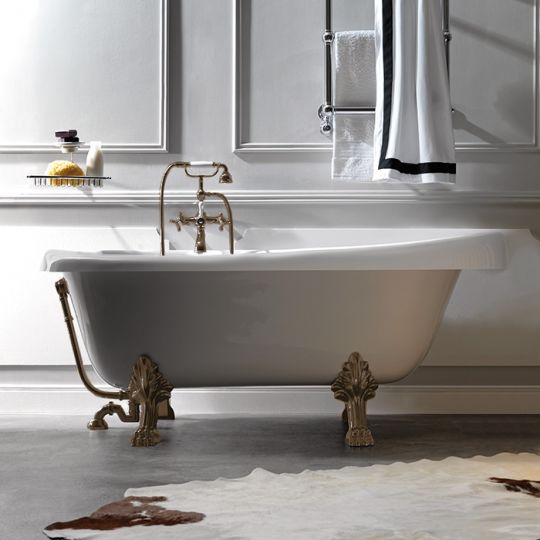 Ванна Kerasan Retro 105590/105591/105593 отдельностоящая, 170х77 см, на декоративных лапах схема 3