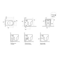 Унитаз напольный Kerasan Nolita безободковый, слив Tornado, белый матовый схема 2