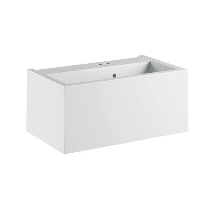 Изображение Подвесная раковина Kerasan Lavabi arredo 574101*2, прямоугольная 80x46, 5 см, два отверстия под смеситель