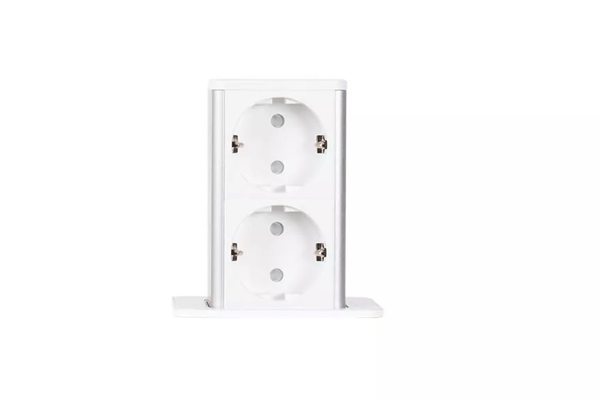 Выдвижная розетка, выдвижной встраиваемый блок розеток на 2 EURO розетки POP-UP, с проводом 1,5 метра