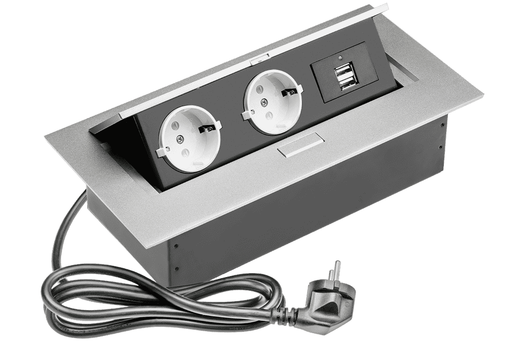 Встраиваемая розетка SETE SBT-2UC (на 2 розетки, 2 USB)