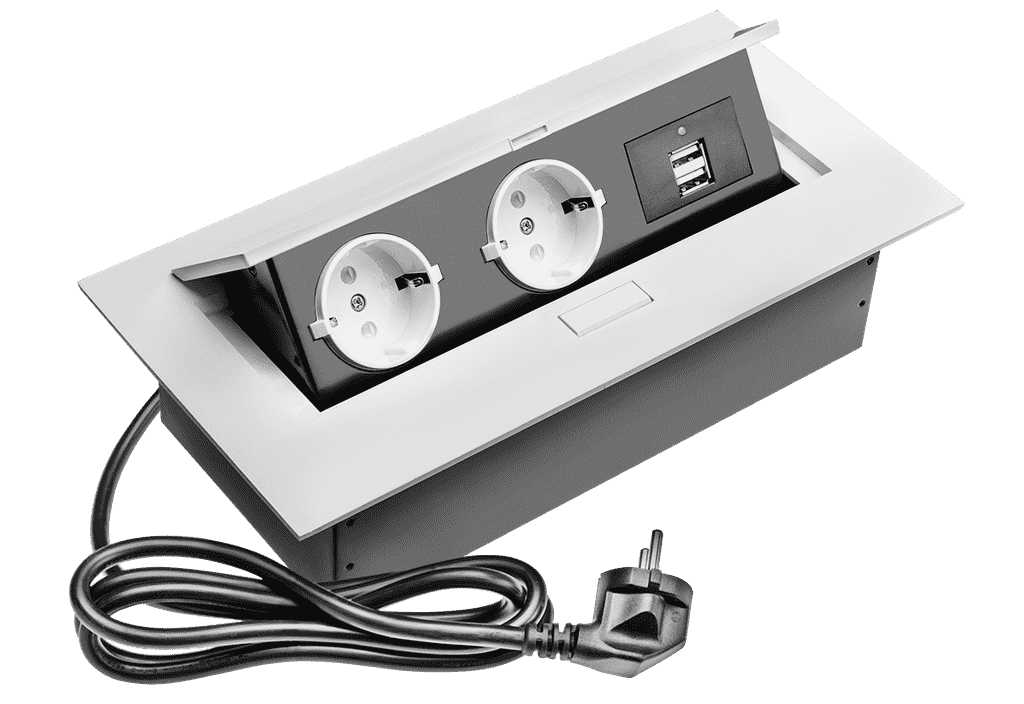 Встраиваемая розетка SETE SBT-2UC(на 2 розетки, 2 USB)