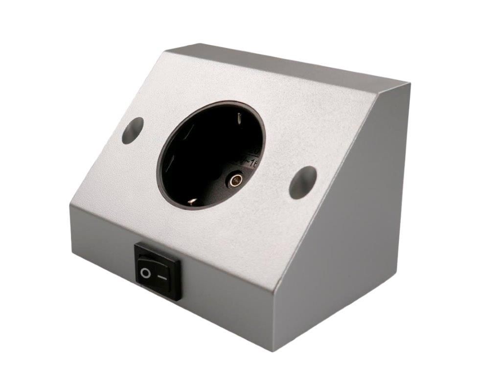 Угловая розетка SELF (на 1 розетку с выключателем для освещения)