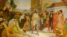 Икона Вход Господень в Иерусалим (рукописная вариант 9)
