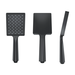 Valtemo VS-9154 Queen Black siyah duş başlığının ön görünüşü - Siyah ABS gövdəsi və müasir dizaynı ilə hamamınıza şık və zərif toxunuş qatır.