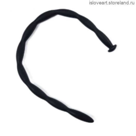 Уретральный плаг, черный, диаметр 10-7мм