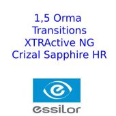 1.5 Essilor Orma  Transitions XTRActive NG  Crizal Sappfire HR- фотохром, работающий в автомобиле