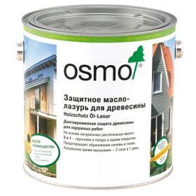 Лазурь Однослойная Osmo Einmal-Lasur HS PLUS 0.75л Прозрачная, Шелковисто-Матовая для Наружных и Внутренних Работ / Осмо