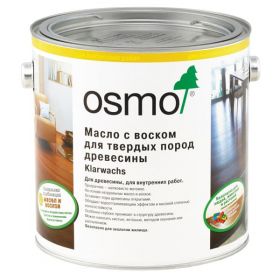 Масло с Воском 0.75л Osmo Klarwachs для Твердых Пород Древесины