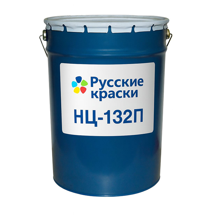 Эмаль НЦ-132П ОАО Русские краски г.Ярославль, красная, 17кг.