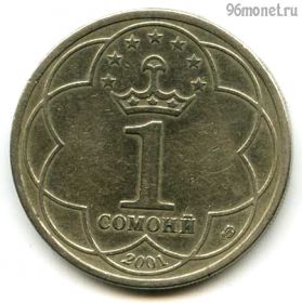 Таджикистан 1 сомони 2001
