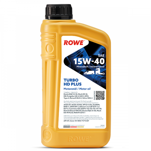 Rowe Hightec Turbo HD 15W-40 Plus, 1л
