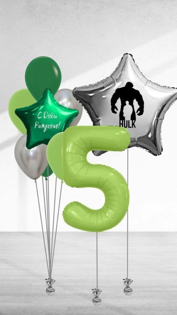 Оформление герой из шаров с гелием