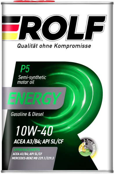 Rolf Energy 10W-40 ACEA A3/B4 API SL/CF, 4л