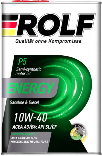 Rolf Energy 10W-40 ACEA A3/B4 API SL/CF, 4л