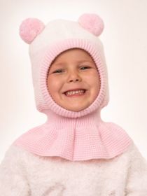 Шапка дет. хб подкл, утепл., цвет св.розовый меланж (арт. 7535пш)