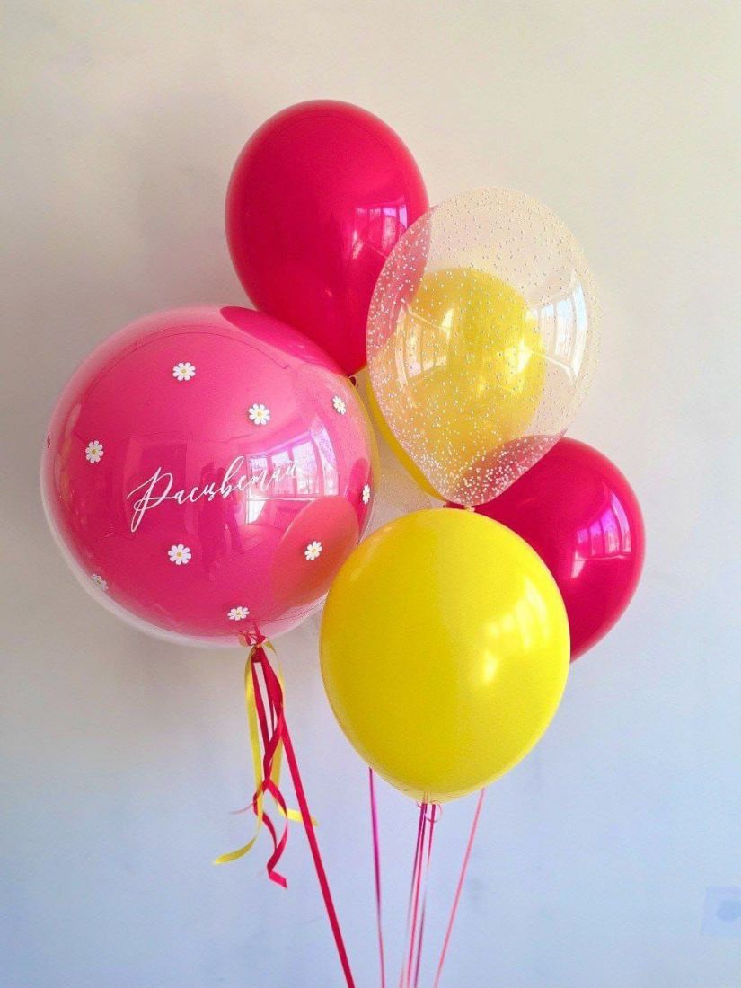 Сет с Баблсом Ромашки из шаров с гелием