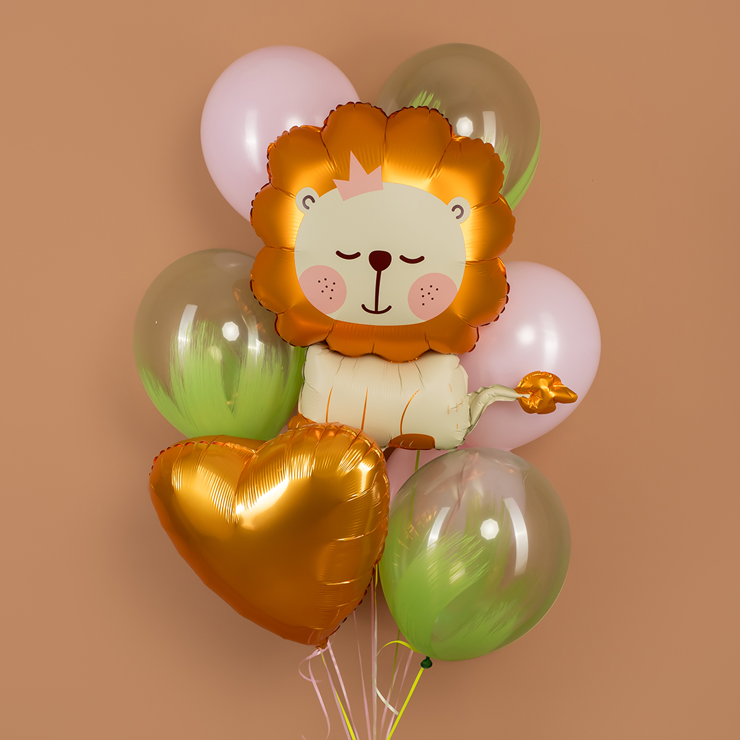 Львёнок фонтан из шаров