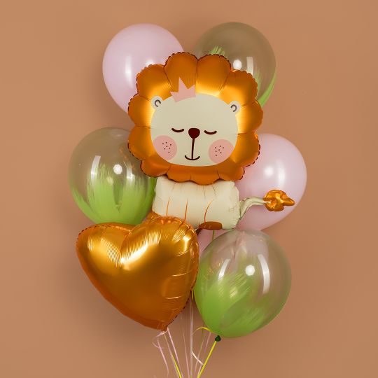 Львёнок фонтан из шаров