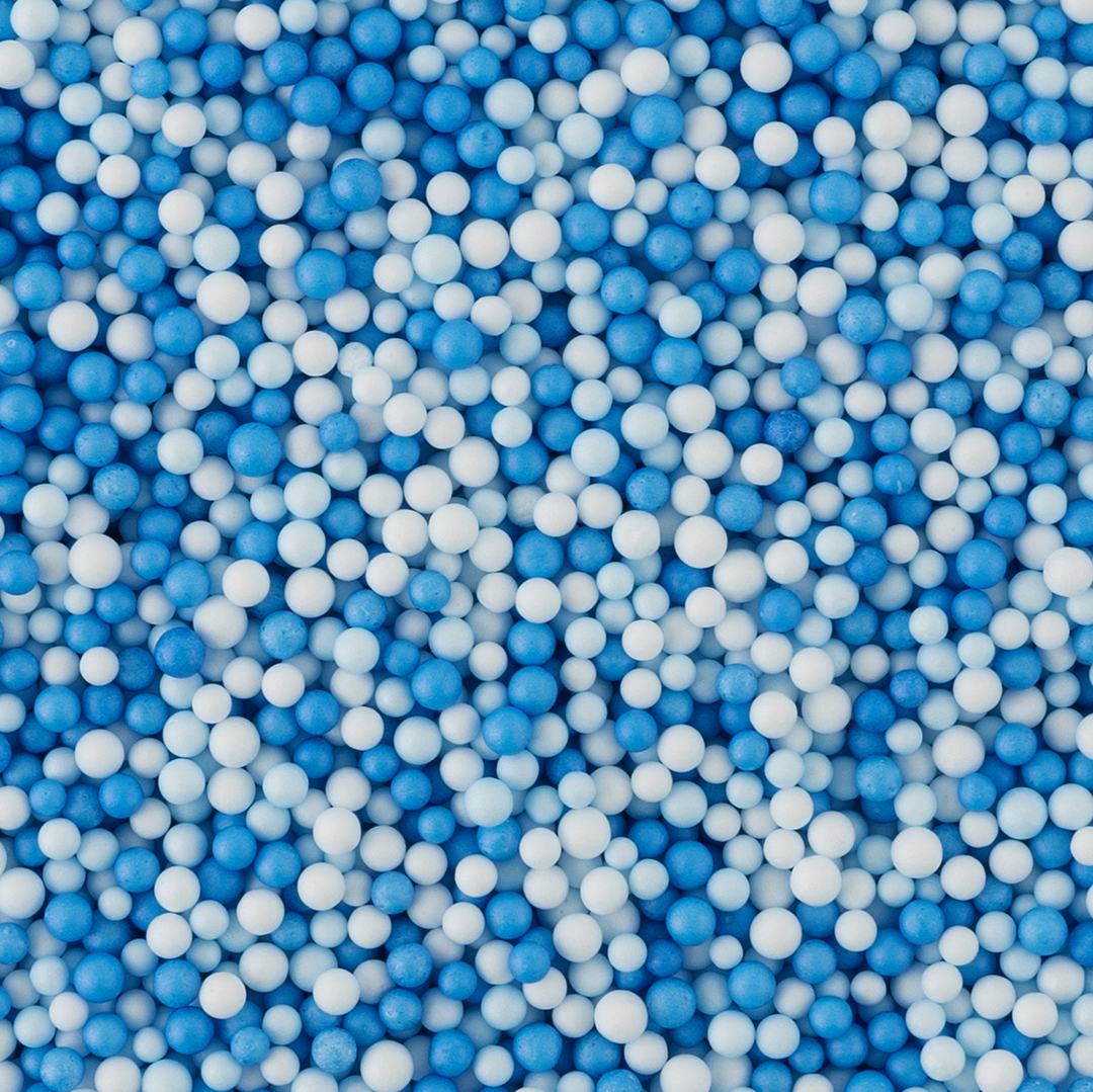 Сине-голубое ассорти мелкие пенопластовые шарики