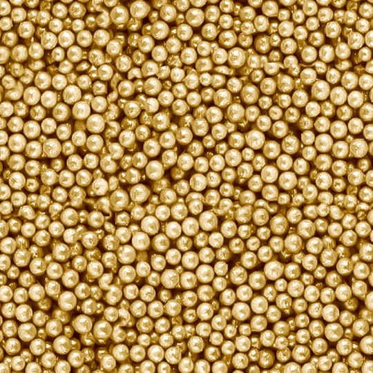 Золотые крупные пенопластовые шарики