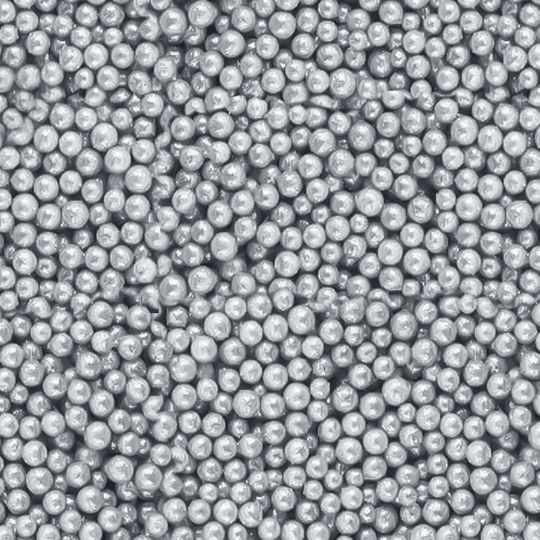 Серебряные крупные пенопластовые шарики