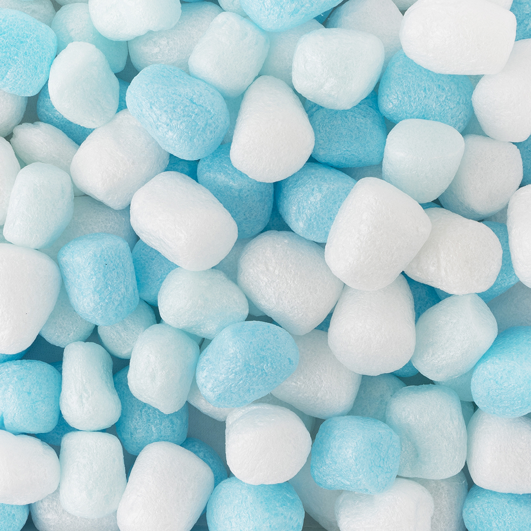 Голубые маршмэллоу пенопласт